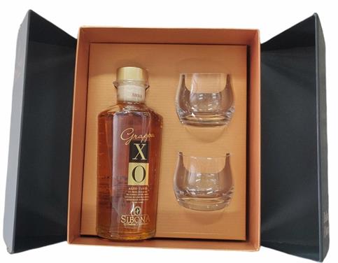 GRAPPA SIBONA XO +2 BICCHIERI CL 50 AST