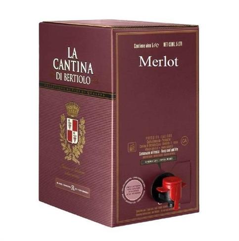 DI BERTIOLO MERLOT BAG BOX ROSSO LT 5