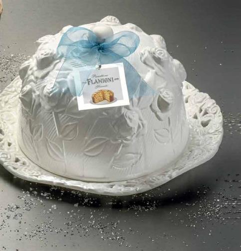 PANETTONE FLAMIGNI GLASSATO IN COPRITORTA CERAMICA ROSES GR 750