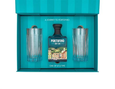 GIN PORTOFINO +2 BICCHIERI AST CL50