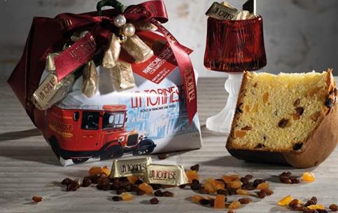 PANETTONE LA TORINESE BASSO GR 750 CON RAMO DI GIANDUIOTTI GR 90