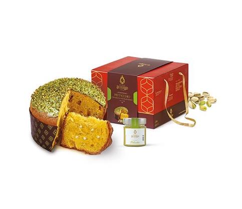 PANETTONE DI IORIO PANDORATO AL PISTACCHIO CON VASETTO KG 1