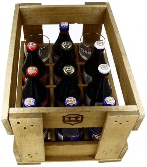 CASSETTA LEGNO CHIMAY 10 BOTT CL 33 + 2 BIC